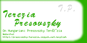 terezia presovszky business card